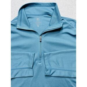REI Sweater Womens Extra Large Blue Quarter Zip Fleece Performance‎ Stretch Lady